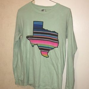 Long sleeved shirt with Texas serape